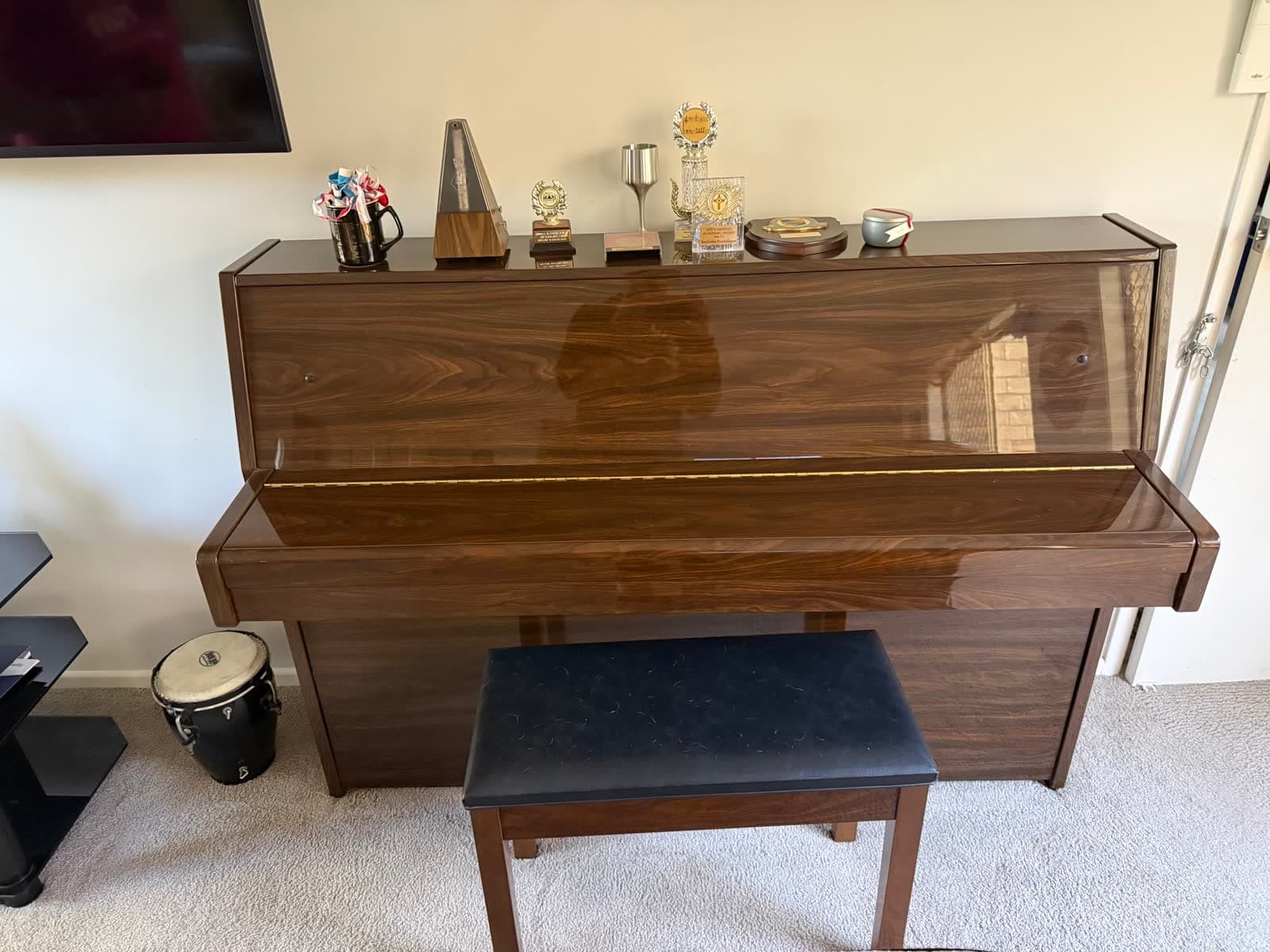 Yamaha Upright Piano and Stool