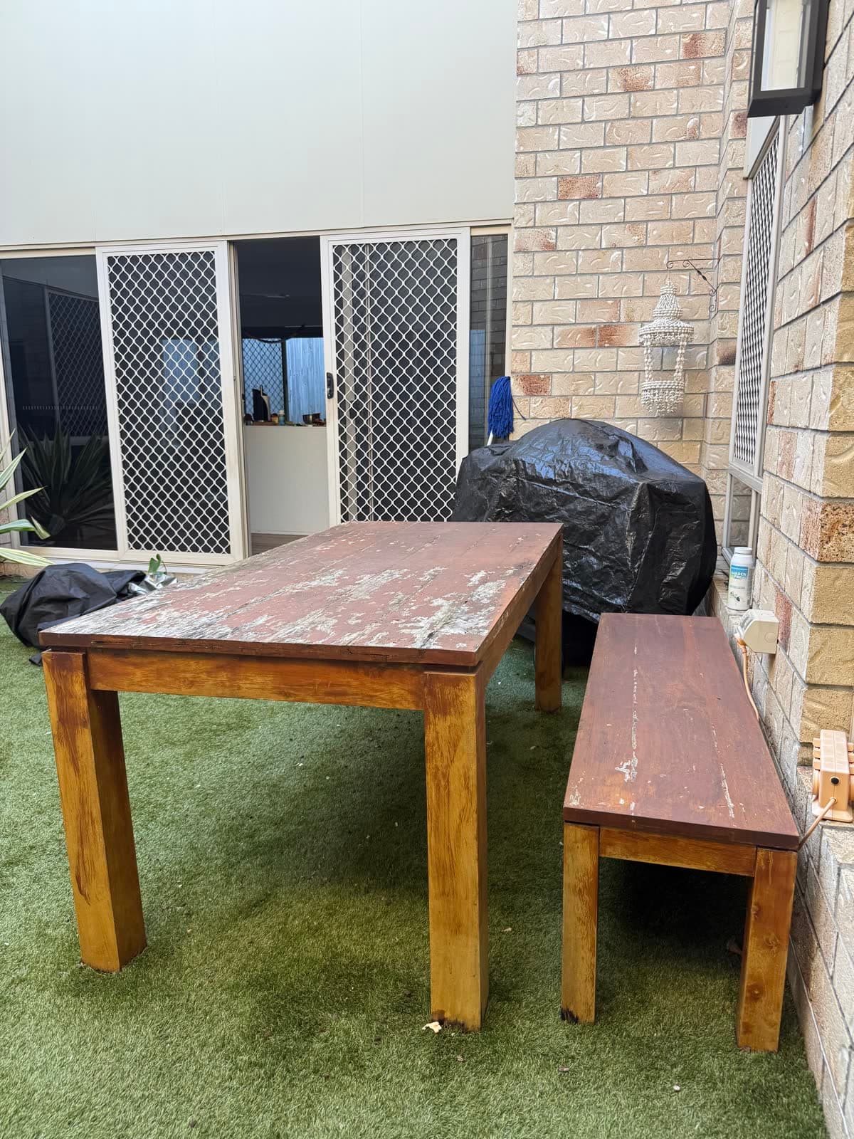 Rustic Solid Timber Outdoor Table photo 3
