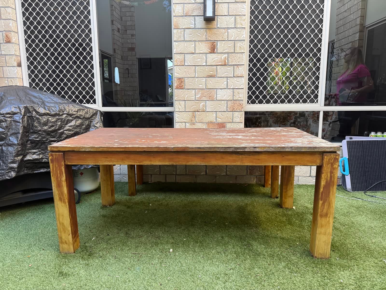 Rustic Solid Timber Outdoor Table photo 4